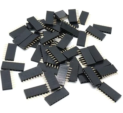 Female Pin Headers 2.54mm Pitch 8 Pins Single Row