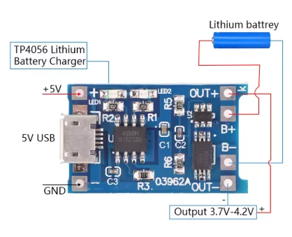 TP4056 Lithium Battery Charger Module